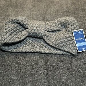 The Gray Knit Headband and scarf